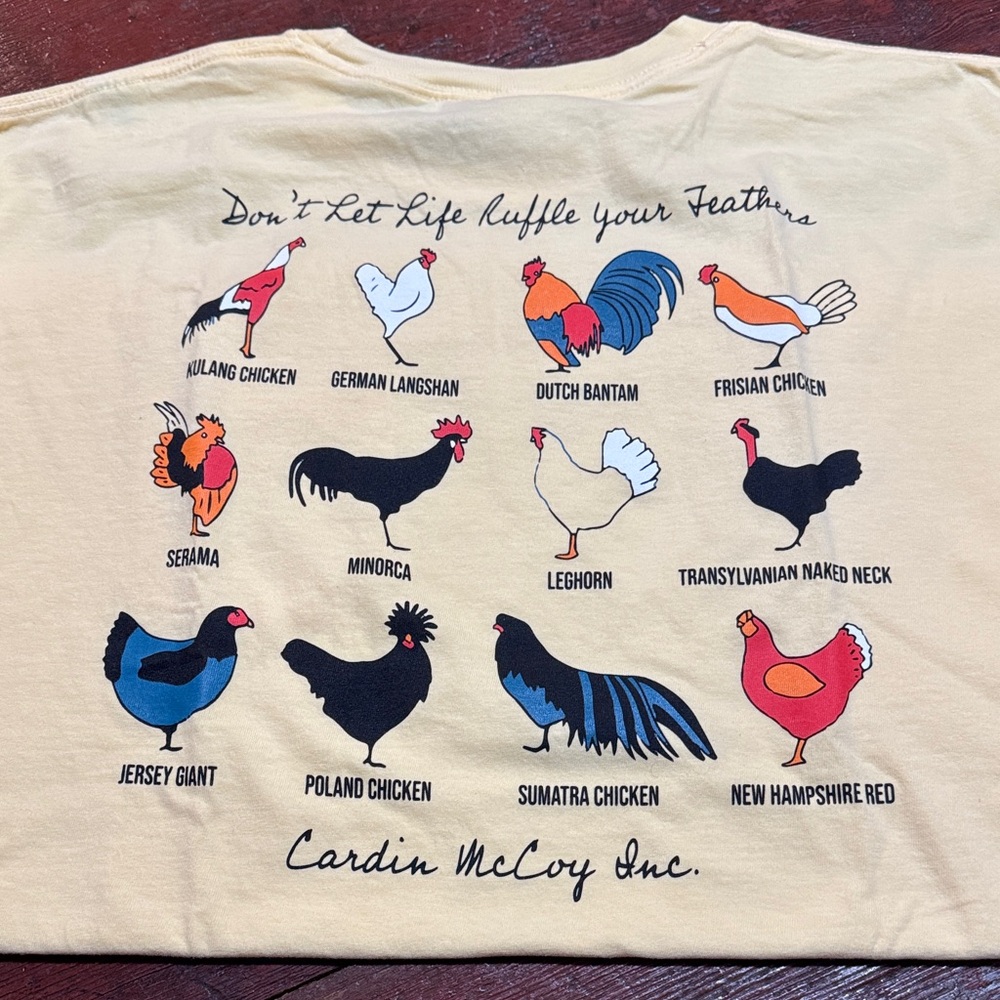 Comfort Colors Cream Chicken Pocket Tee